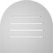 Ekena Millwork Round Top Surface Mount PVC Gable Vent: Functional, w/ 3-1/2"W x 1"P Standard Frame, 20"W x 20"H GVPRT20X2001SF - alternate 4